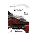 Ổ cứng SSD Kingston KC3000 512GB NVMe M.2 2280 PCIe Gen 4x4 (Đọc 7000MB/s, Ghi 3900MB/s)-(SKC3000S/512G)